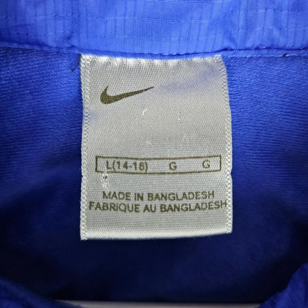 Nike Puffer Vest Kids L (14-16) Blue Grey Full Zip Sleeveless Padded Puffer